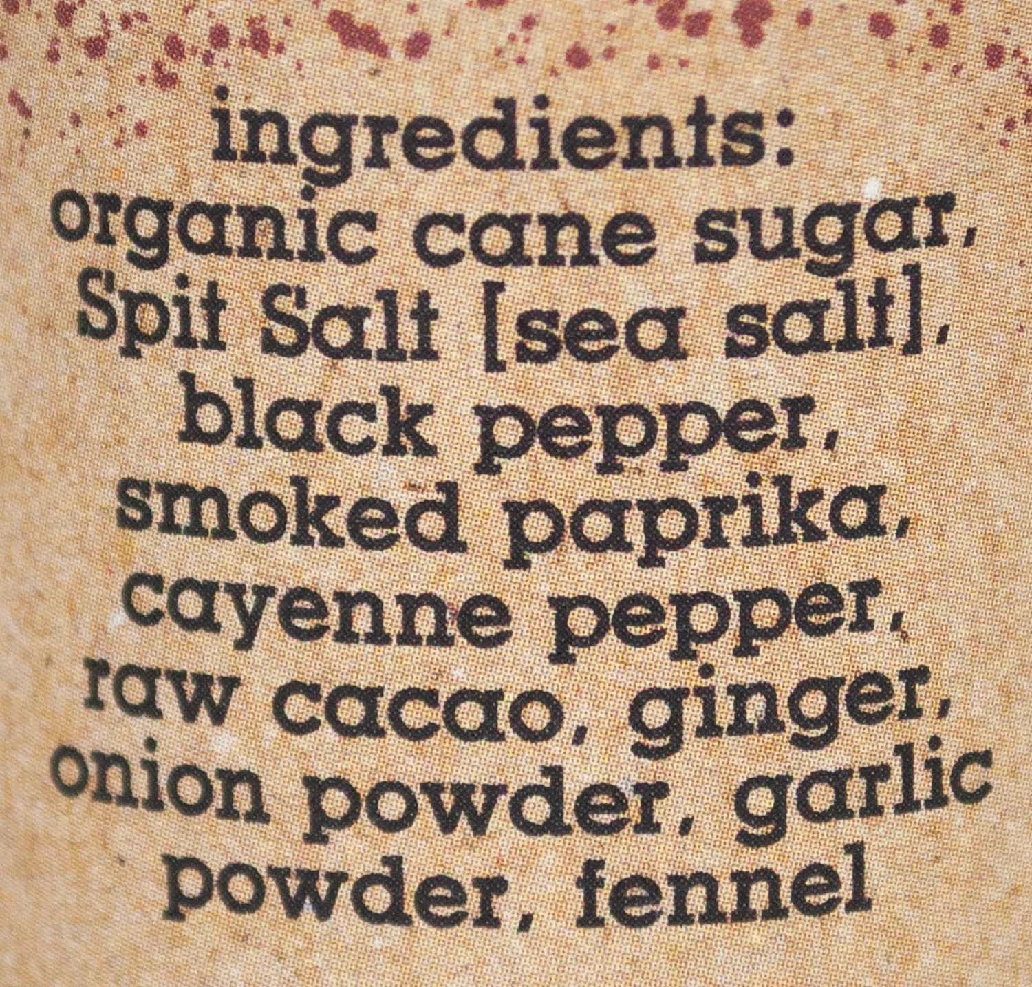 Ingredients label image
