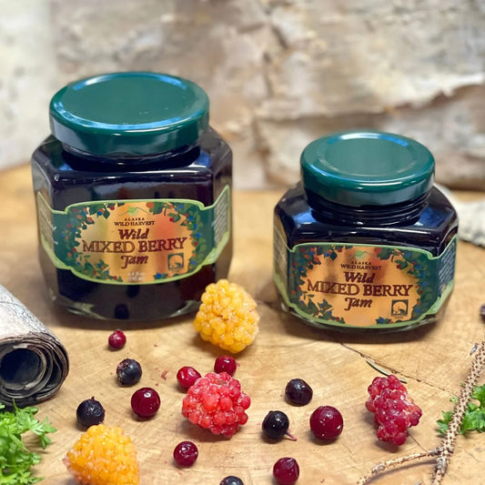 Two Wild Mixed Berry Jam bottles