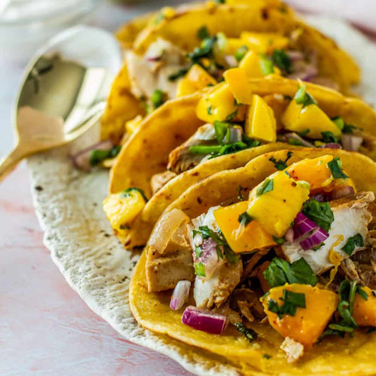 Mango Halibut Tacos