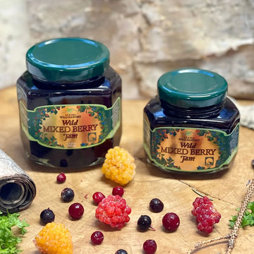 Two Wild Mixed Berry Jam bottles