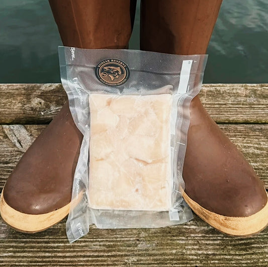 Frozen and packaged scallops